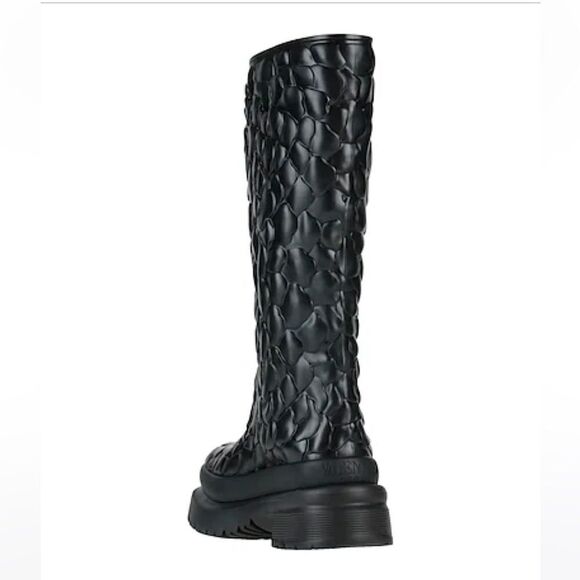 Valentino tall black floral rain boots size 9 New in box - Picture 3 of 4
